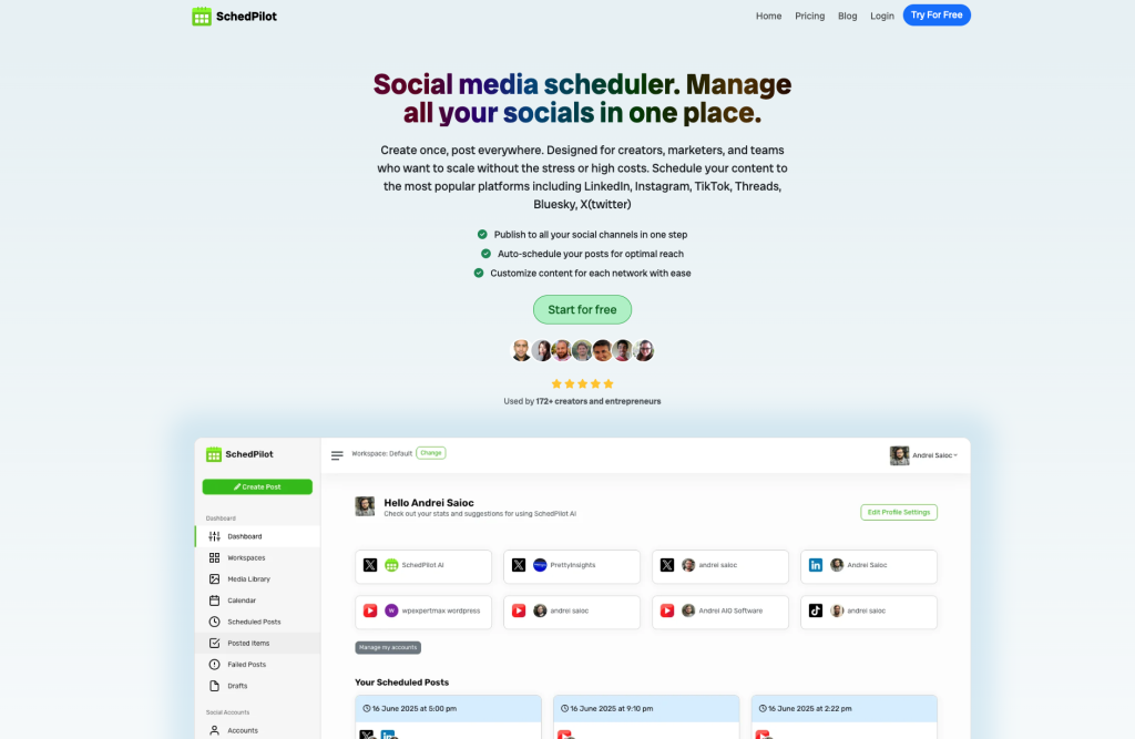 SchedPilot a social media post scheduler app