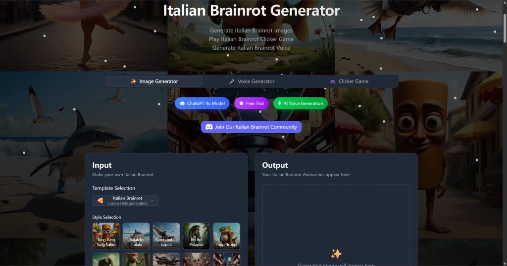 Italian Brainrot – AI-Powered Meme and Content Generator